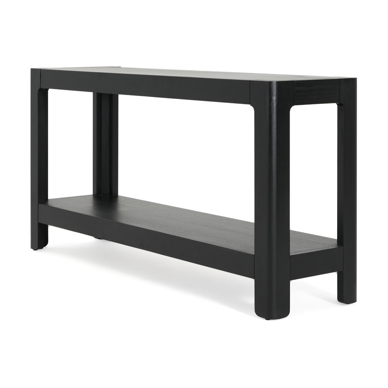 Mirod Modern Farmhouse Console Table, Black