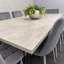 Grey Dining Table with Hairpin Legs & 6 Velvet Chairs (75cm)-1446669444-1446669447
