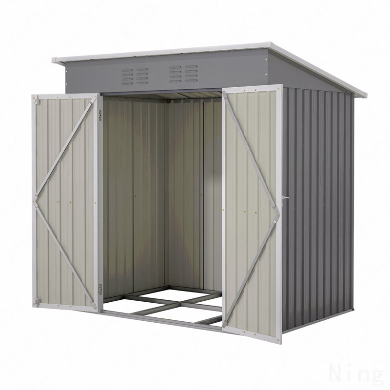 Remise de rangement extérieure en métal 6 pi x 4 pi