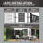 Freestyle Aluminum Privacy Screen Frame Kit for 2 ft. x 4 ft. Decorative Screen Panels