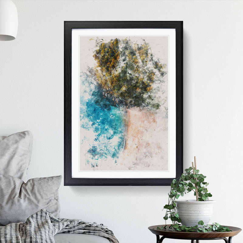 Forest Beach - Picture Frame Painting, 48cm H x 36cm W x 2cm D, Black