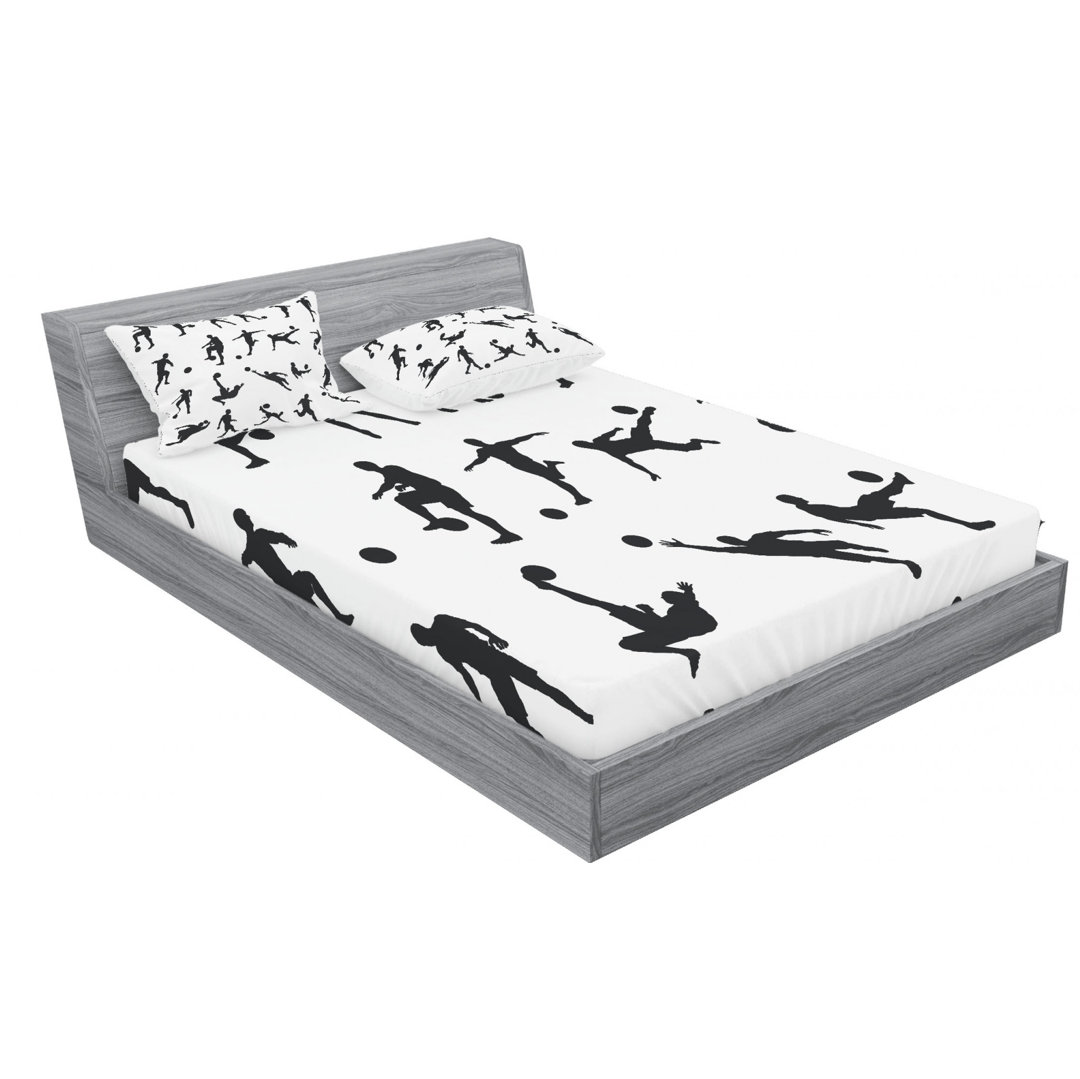 Soccer Microfiber Sheet Set Ambesonne 