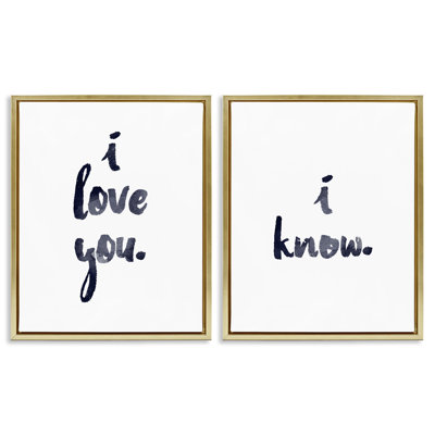 Cadre flottant 2 pièces Glam I Love You par House of Lulu