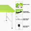 Table portative de 4 pi pour le camping et l'extérieur, capacité de poids maximale de 135 kg, pliable avec fermoir fixe, surface imperméable lisse, structure de base triangulaire stable, fabrication en acier