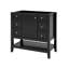 Meuble-lavabo autoportant en bois 36 po sans lavabo 36 po avec armoire et trois tiroirs-1148188448