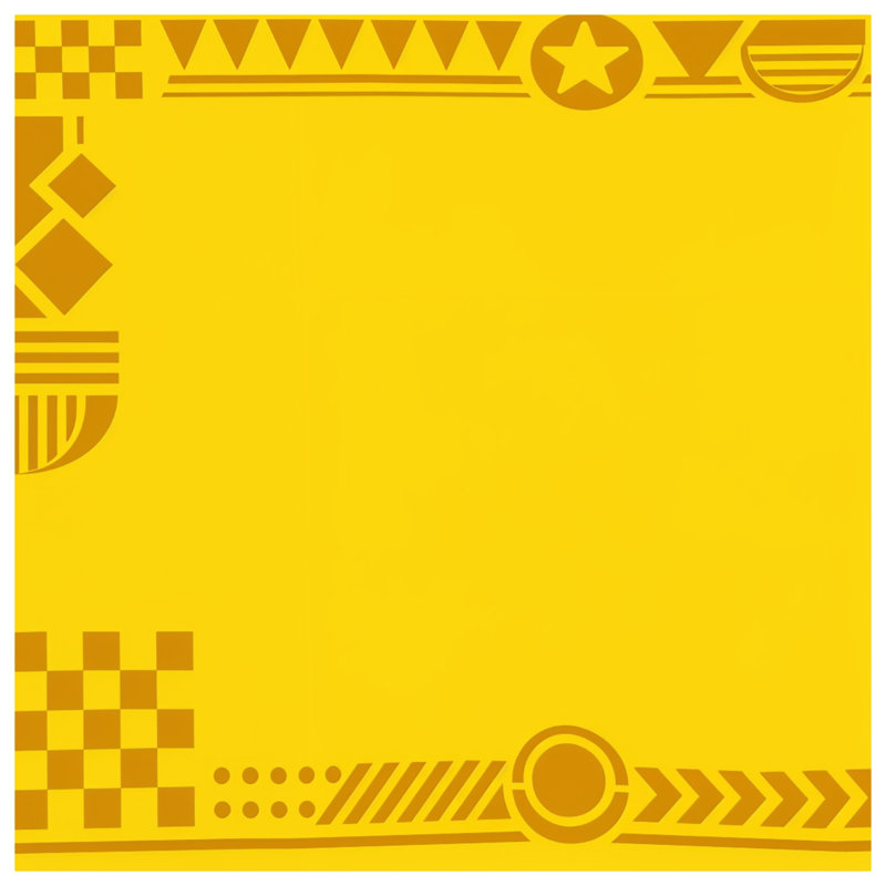 Édredon à bordure géométrique jaune, Twin