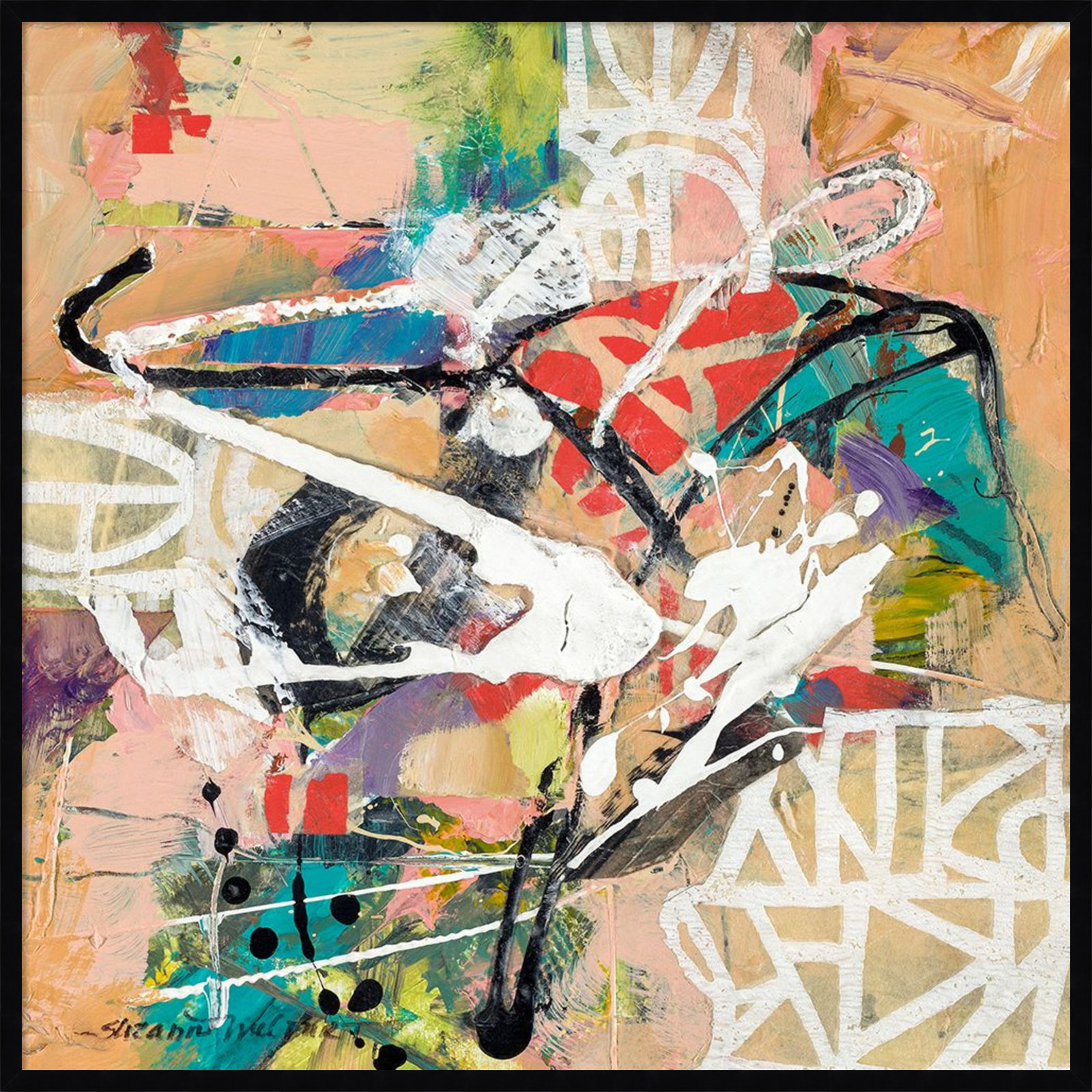 Sutter "Talk 2 Me" Print by Suzanne McCourt, 41" H x 41" W, Black