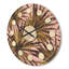 Horloge murale en bois feuilles tropicales-63891471