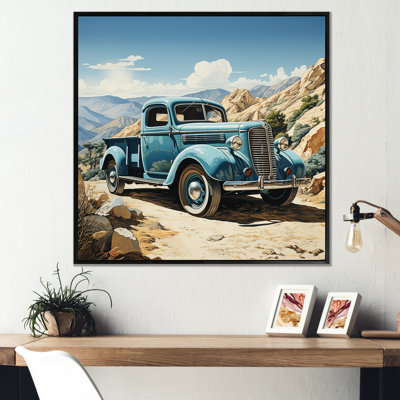 " Blue Vintage Pickup In Nevada "