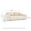 Three-seater square arm sofa-1512409314