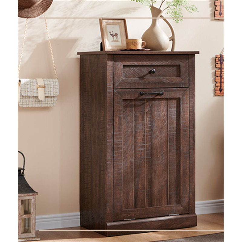 Tilted Laundry Basket Cabinet