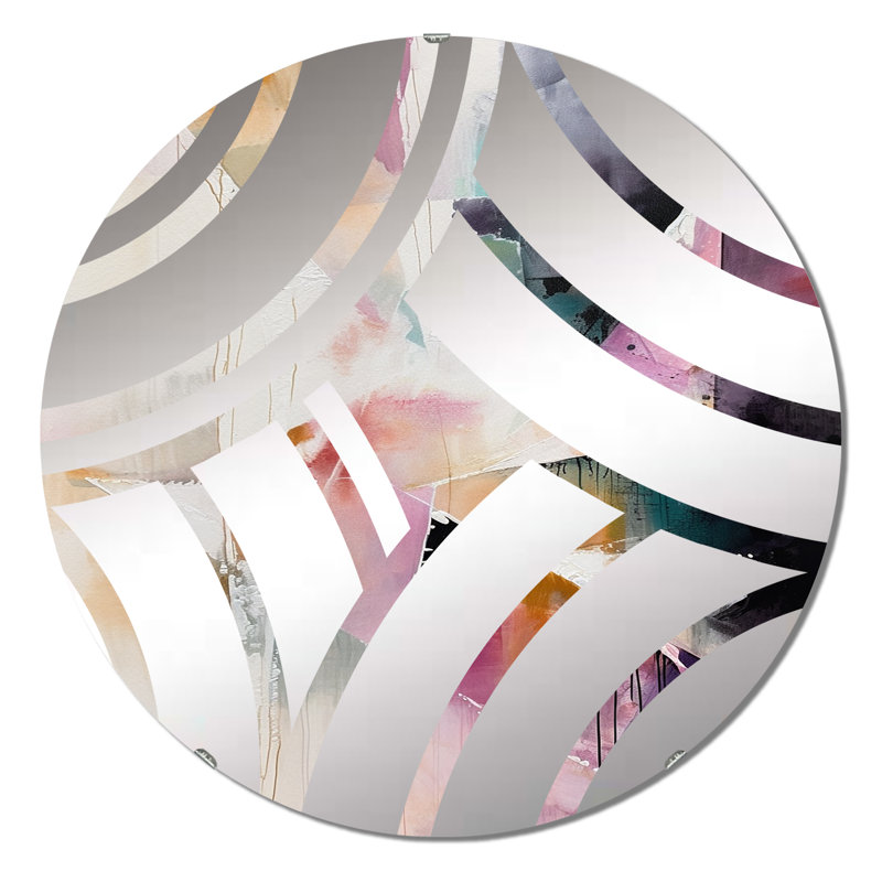 Chalia - Miroir décoratif Center Wave, 23,6 po x 23,6 po