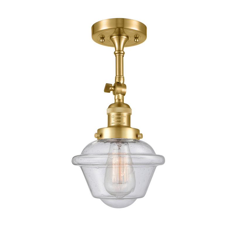 Applique murale de salle de bain 1 lumière à intensité variable Gaspard, Ampoule incandescente rétro de 60 watts, Grainé