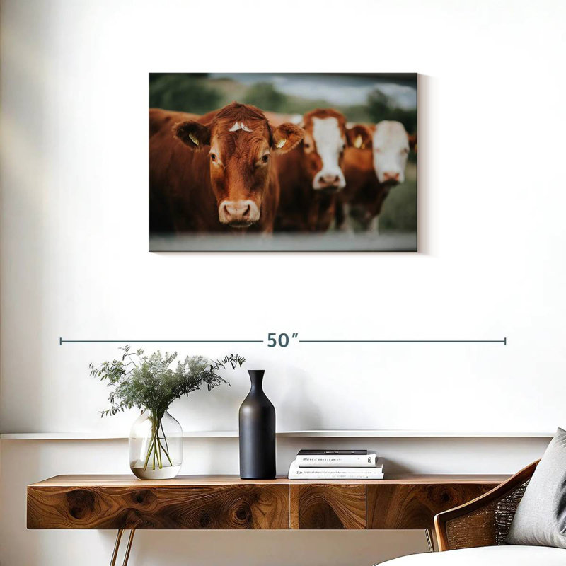 Brampt Brown Cattle, 20" H x 30" W