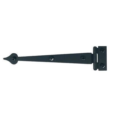 6-1/2" Heart Cabinet Strap Hinge, Flush, Pair