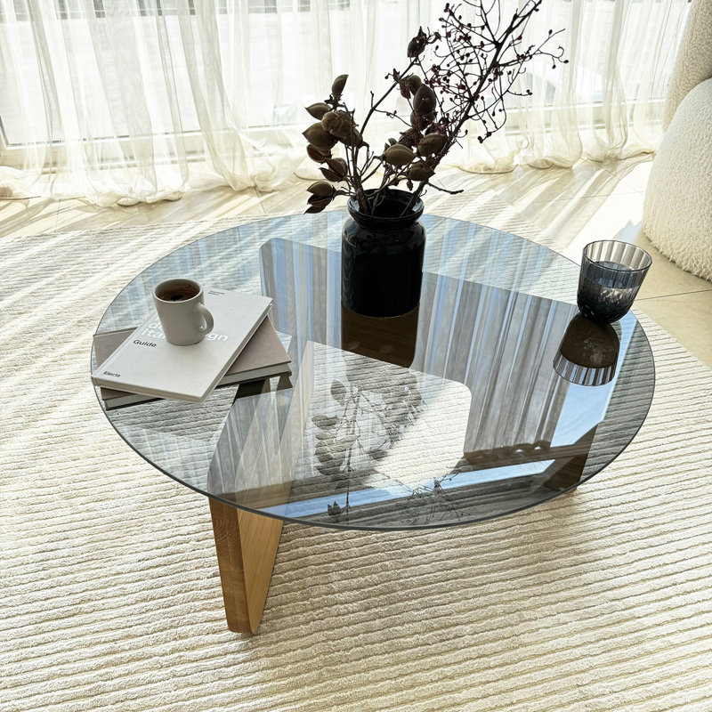 Sicario Coffee Table, Oak, Transparent