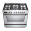 Cuisinière à double combustible Verona Ultima Series de 36 pouces avec 5 brûleurs scellés (acier inoxydable)