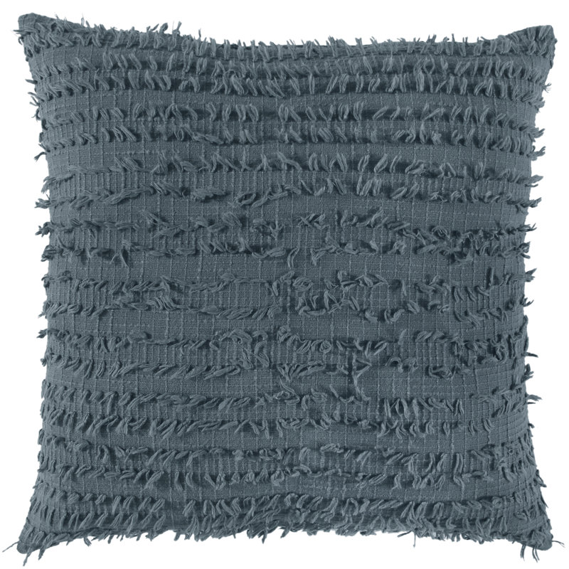 Housse et insert de coussin carré en coton, Gris / Ivoire