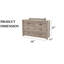 Mobilier de chambre rustique gris clair à 6 tiroirs avec poignées en métal style rustique 1pc