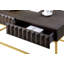 Table basse de style contemporain avec structure en métal et tiroirs dissimulés