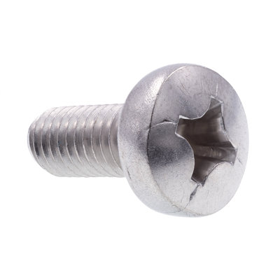 Vis à métaux, métrique, tête ronde, embout cruciforme, M6-1,0 x 14 mm (paquet de 10)