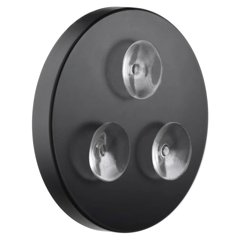 Zaelynn Round Mirror, Black