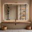Miroir rectangulaire rétroéclairé avec lumière DEL pour la salle de bain-1088011048