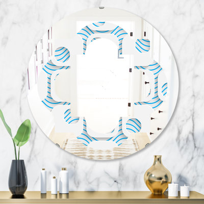 Quatrefoil Modern Frameless Wall Mirror