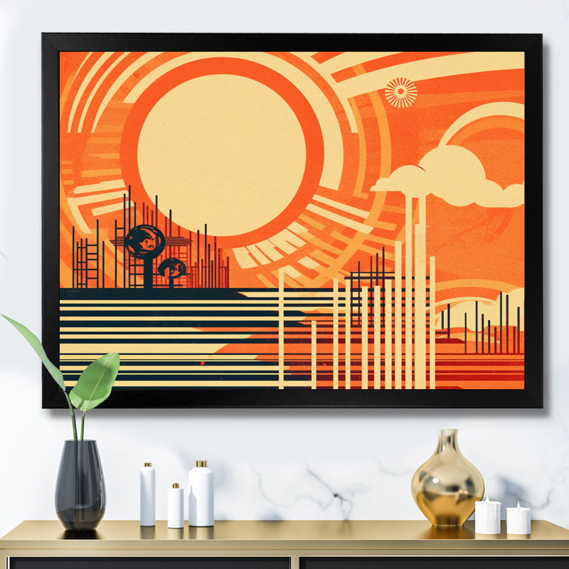 «Abstracted Energy In Art I», reproduction sur toile, H 12 po x l 20 po x P 1 po, Cadre photo noir
