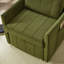 Chaise convertible pliante rembourrée avec dossier réglable à 5 positions, poches latérales et panier de rangement-112704322