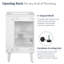 Meuble-lavabo simple autoportant de 20 po avec comptoir en céramique, charnières Soft-Clsoe, tablette réglable et rangement latéral-1109938227