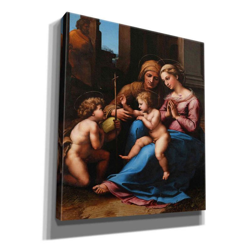 «Madonna of Divine Love» par Raphael, art mural sur toile, H 30 po x l 26 po
