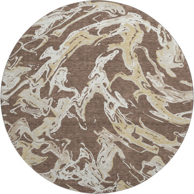 Premium Machine Washable Corum AMF1035 Abstract Rug