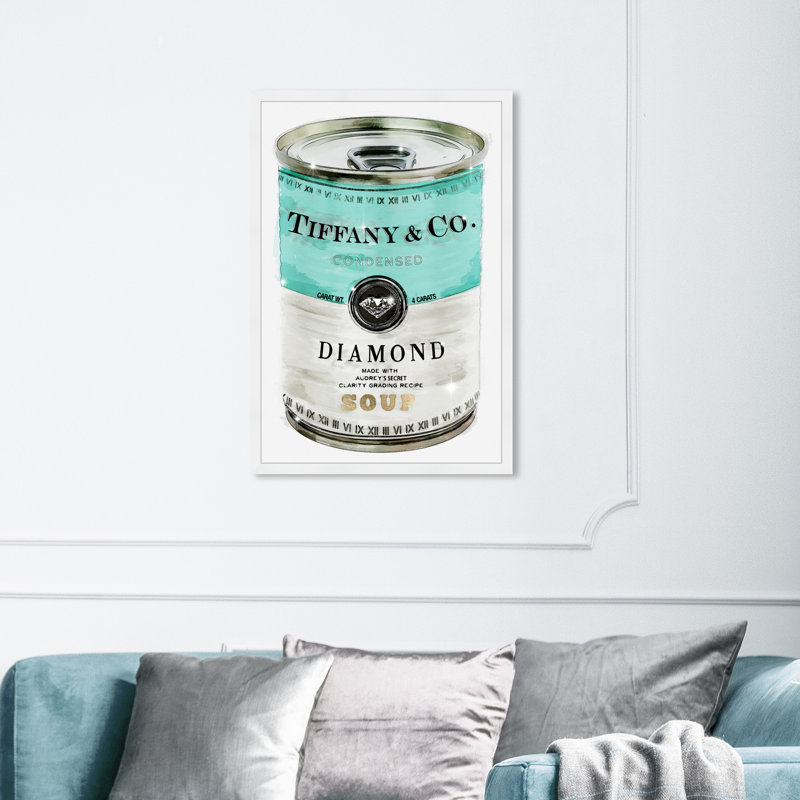 «Priceless Can», reproduction d'art graphique, H 26 po x l 38 po, Cadre blanc