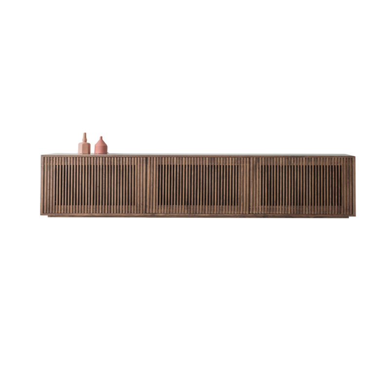 Durable Black Walnut Wood TV Stand, 78.74"