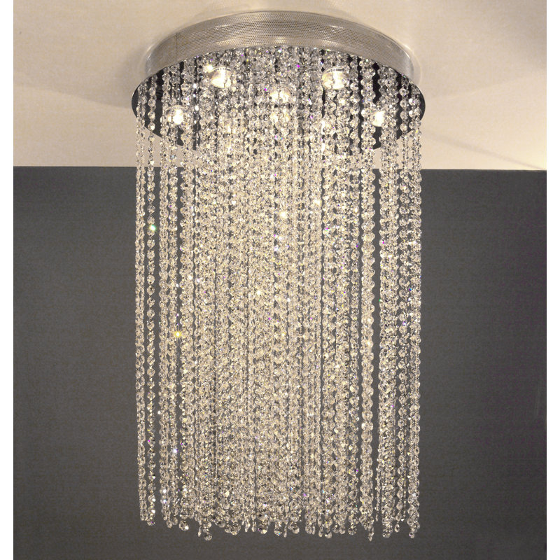 Crystal Rain Flush Mount, Crystalique-Plus, 36"