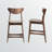 Osmos Modern Fabric Counter Stools in Light Gray/Brown, 35.94'' H X 18.53'' W X 19.72'' D (Set of 2)-10032009