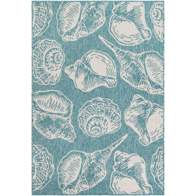 Contemporary Aviesel Area Rug Aqua Color