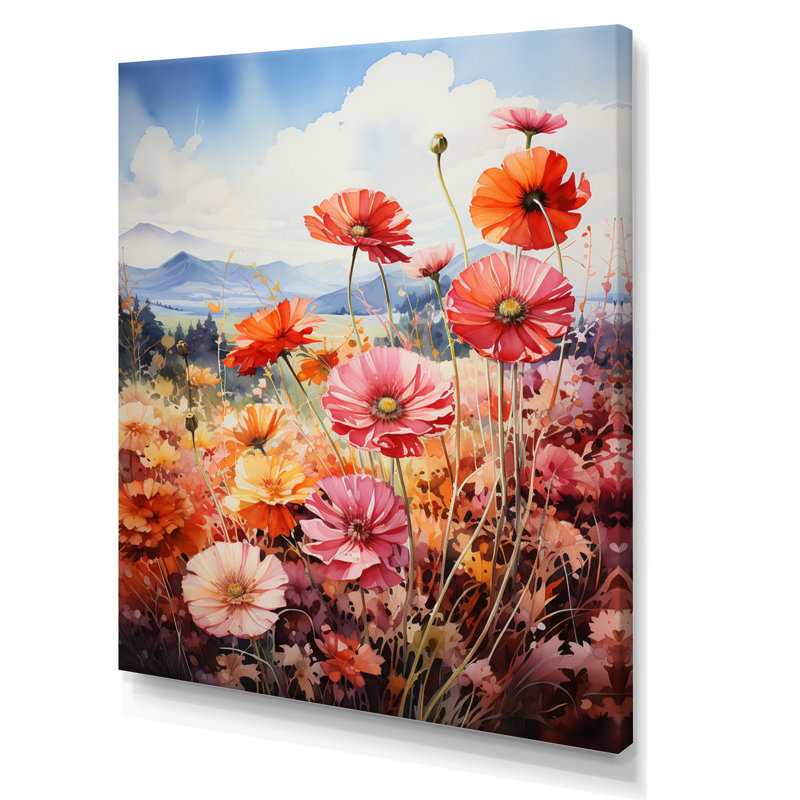 «Meadow Marigold Meadows I», reproduction sur toile florale et botanique, Toile tendue, H 44 po x l 34 po x P 1,5 po