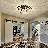 4-Light 17.71" Unique Semi Flush Chandelier with Crystal Accents