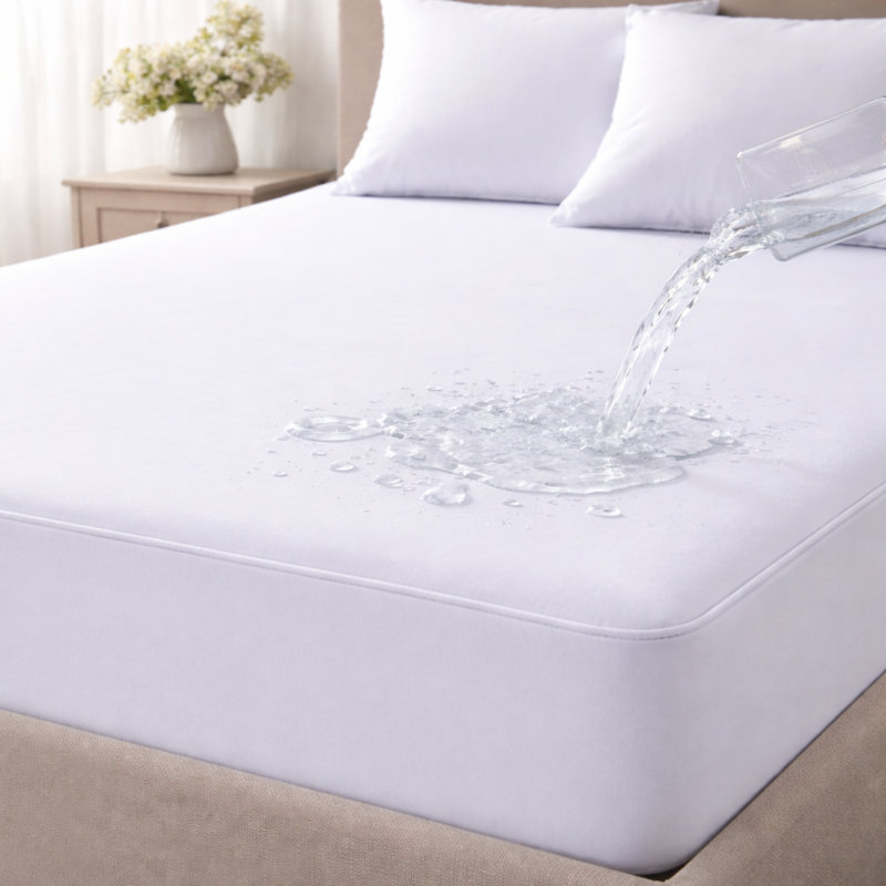 Protège-matelas ajusté hypoallergénique et imperméable , 100% coton, Très grand