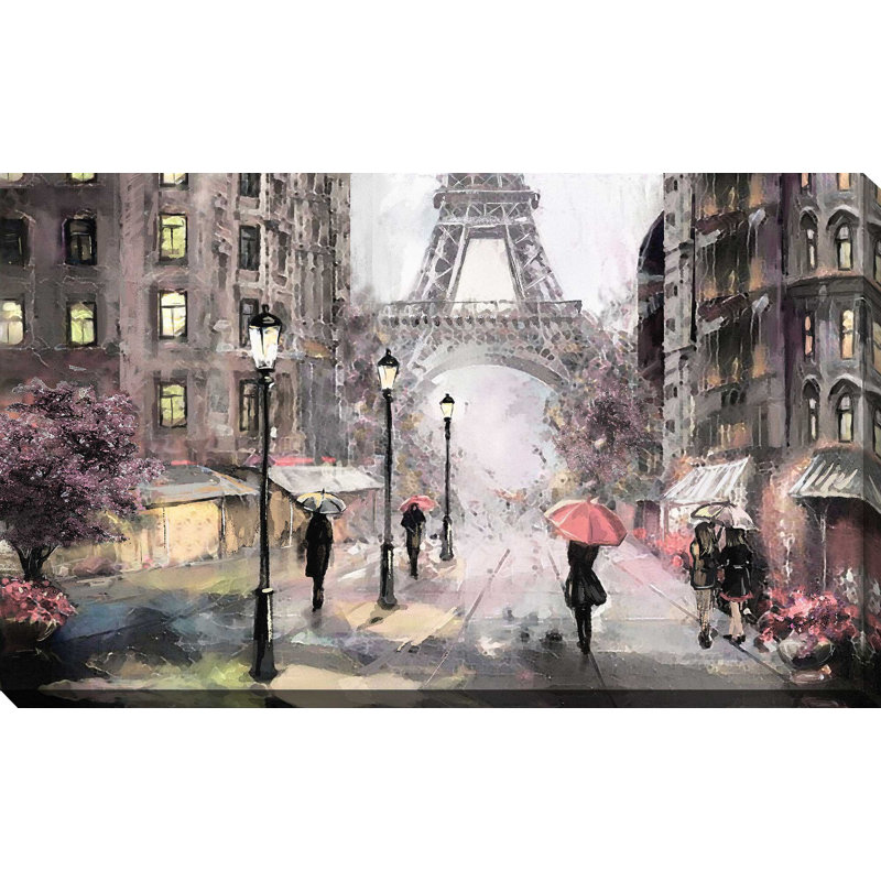 " Paris Streets II ", 18" H x 30" W x 1" D