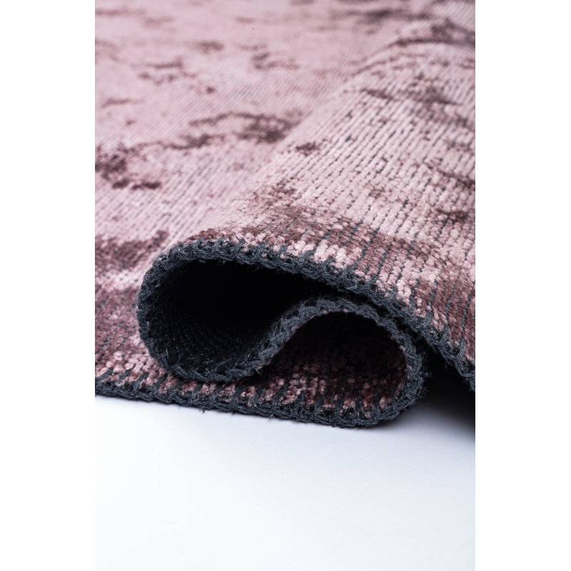 Tapis mauve à motif géométrique luxueux, Rectangle 7 pi 10 po x 11 pi 2 po