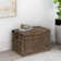 Ved Heavy-duty Water Hyacinth Wicker Storage Trunk with Metal Frame