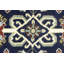 Tapis oriental bleu marine Tribal 8 x 10