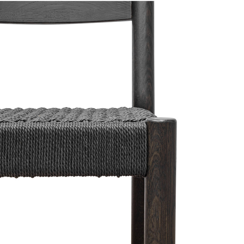 Finn Solid Wood Dining Chair, Black
