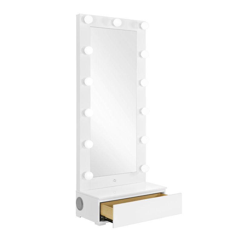 MIROIR ELISA WHITE NARROW TALL, Blanc