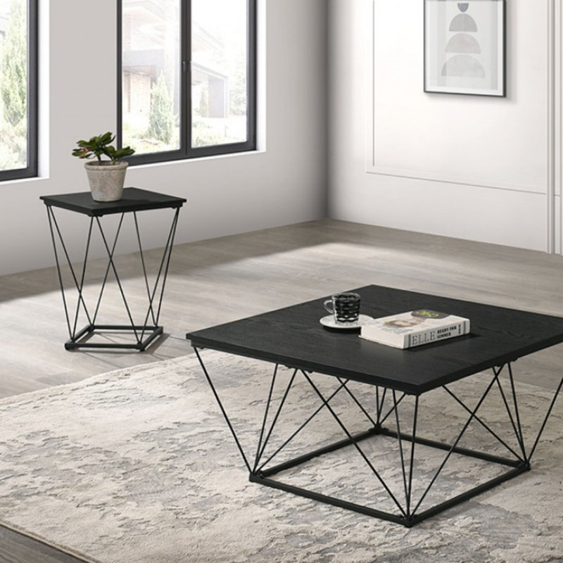 Hajra 3-piece Pack Coffee Table Set, Black