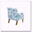 Chaise d'appoint, revêtement floral, garniture cloutée, pieds en bois massif-1830859463