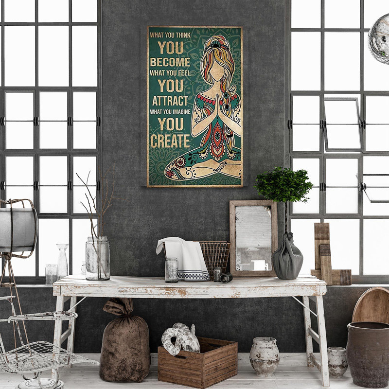 «The Girl Meditation», impression sur toile tendue, H 36 po x l 24 po x P 1,25 po